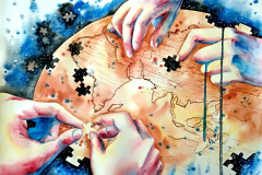 Caring hands make the world piece by piece