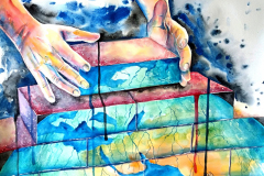 Caring hands build the world